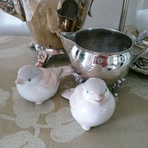 Bisque Spring  Bird Figurines